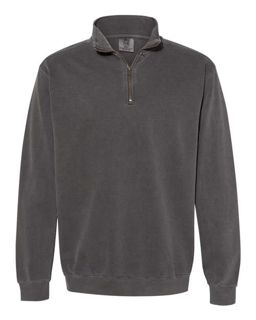 Garment-Dyed Quarter Zip Sweatshirt